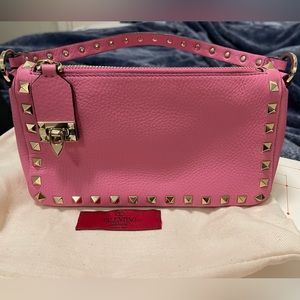 Small Rockstud Grainy Calfskin crossbody bag